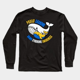 Proud Grandma World Down Syndrome Awareness Day Whale Long Sleeve T-Shirt